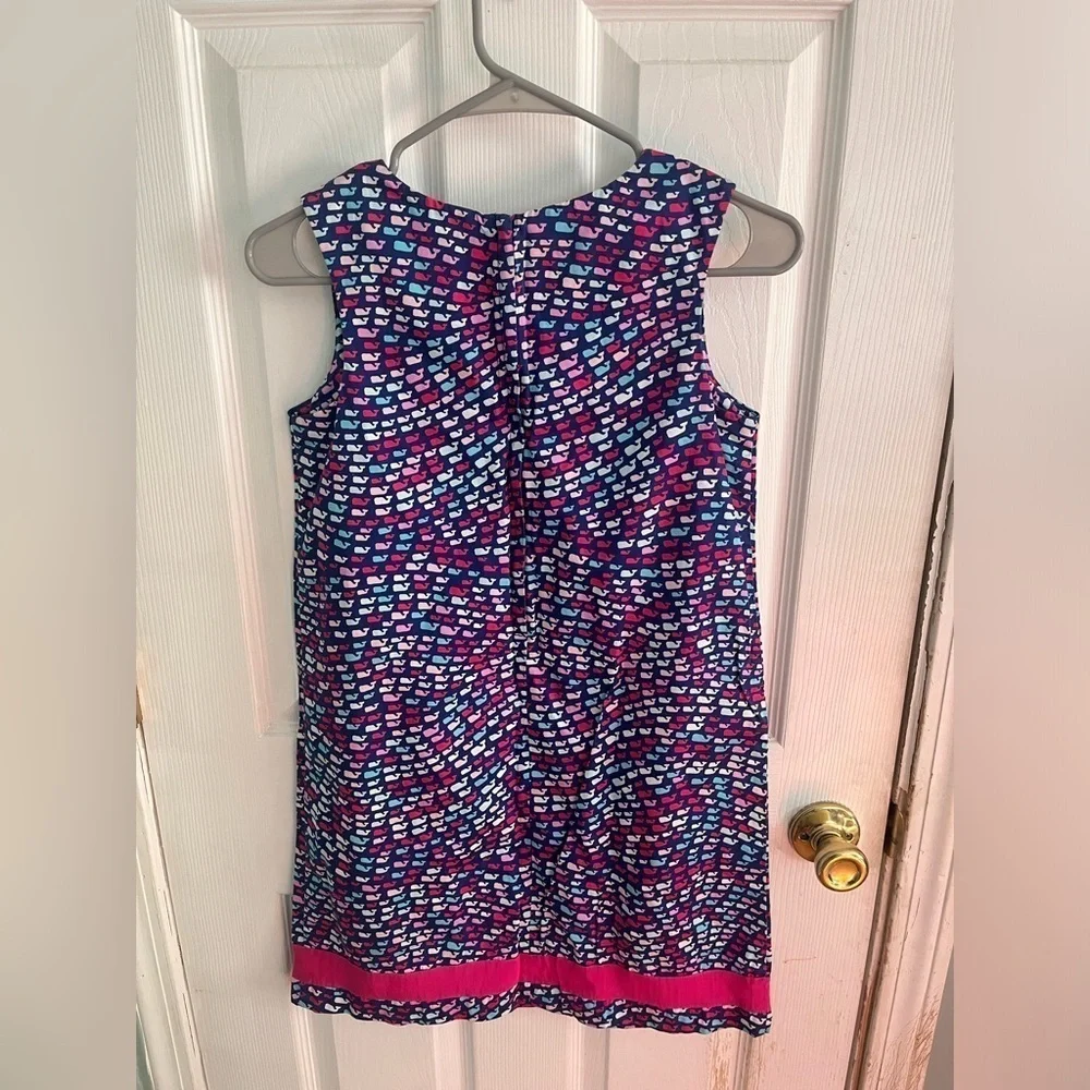 Vineyard Vines School of Whales Shift Dress Girls Size 14